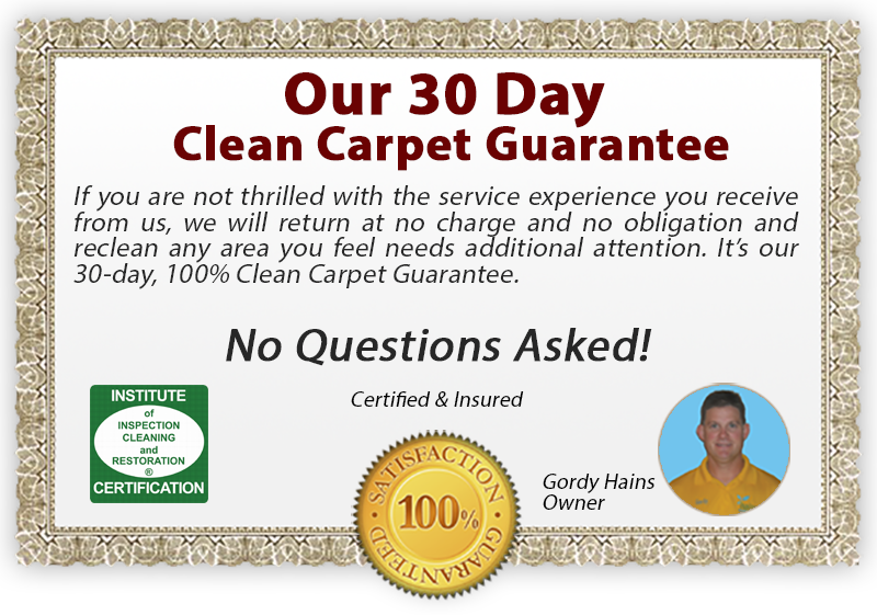 Carpet Cleaning Lebanon - guarantee