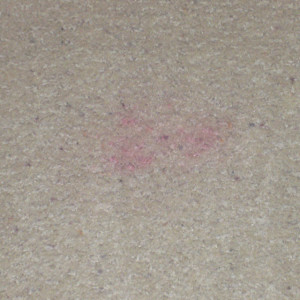 Amarillo dry carpet cleaning - red stain before